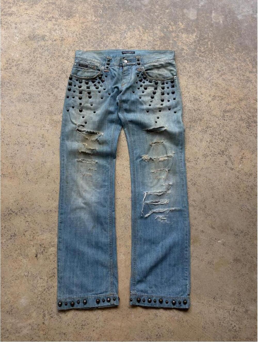 Dolce & Gabbana Men's Blue and Navy Jeans
